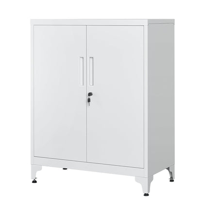SONGMICS OMC013G01 Aktenschrank aus Stahl abschliessbar – Mattgrau. Rechteckiger mattgrauer Stahlschrank zum sicheren Ordnen von Dokumenten.
