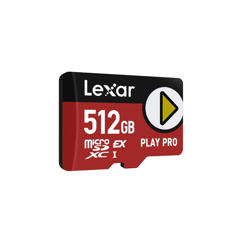 Lexar Play PRO MicroSDXC Express Gaming Speicherkarte - 512GB. Schwarze MicroSDXC-Karte für schnellen Datenzugriff beim Gaming.