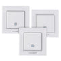 Homematic IP Temperatur- & Luftfeuchtigkeitssensor – 3er-Set Innen: Drei weiße Sensoren zum Messen von Temperatur & Luftfeuchtigkeit.