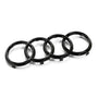 Audi Kühlergrill Ringe Black Edition Emblem schwarz 82A071801, glänzende Oberfläche, ca. 27 cm lang