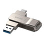 Lexar JumpDrive D40E 256 GB Dual USB-C Stick mit Metallgehäuse, Silber-Champagner, schwenkbar