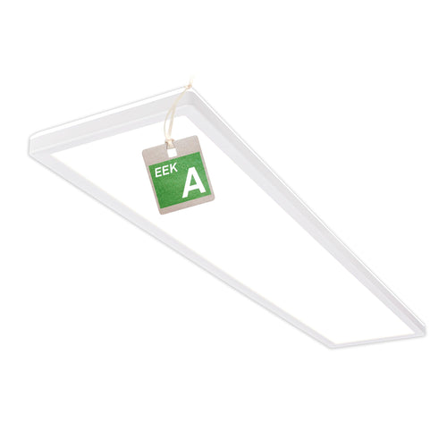 BRILONER LED Deckenleuchte Panel flach – 98cm Weiss. Rechteckiges, weisses LED-Panel für gleichmässige Raumausleuchtung.