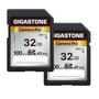 Gigastone SDHC Speicherkarte 32 GB 2er-Pack, 100 MB/s, UHS-I Klasse 10