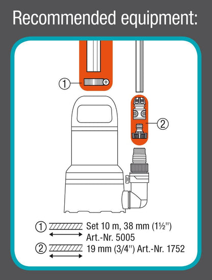 Gardena Klarwasser-Tauchpumpe 9000 Flachabsaugung - 09030-20