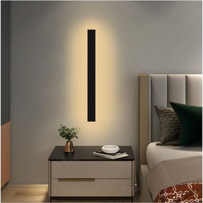 Lange Villa LED Wandleuchte – Aussen & Innen 60cm Schwarz Warmweiss
