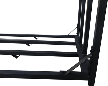 WIELS Metall Kaminholzregal Aussen 185x70x185cm - Mit Wetterschutz