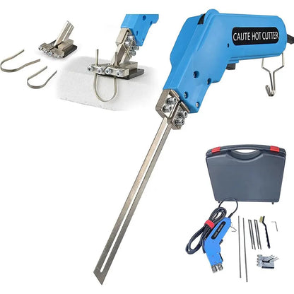 ProCut Elektrisches Heissmesser Styropor Schneidwerkzeug Set. Schwarzes Gerät mit wechselbarem Heizdraht. Schneidet Styropor präzise.