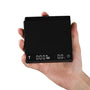 MHW-3BOMBER Mini Kaffeewaage ES6029B-OS mit Timer, Schwarz – digitale Espressowaage mit LED-Display und Silikonmatte