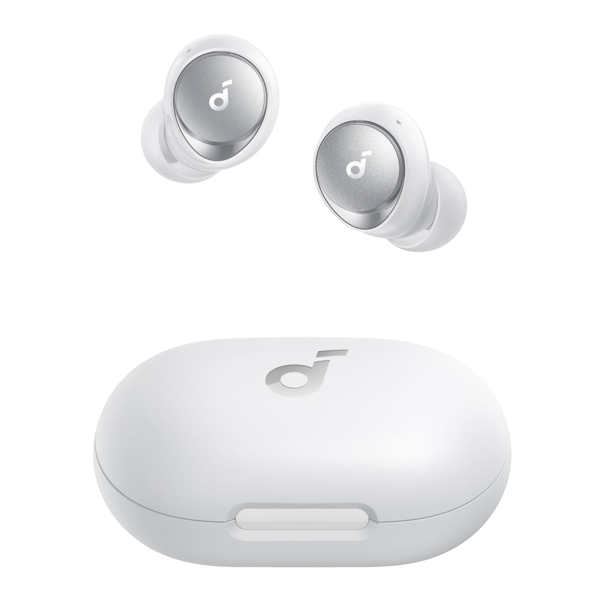 soundcore Space A40 In-Ear Kopfhörer mit ANC, 50h Akku, Weiss – kompakte, ergonomische Bauform
