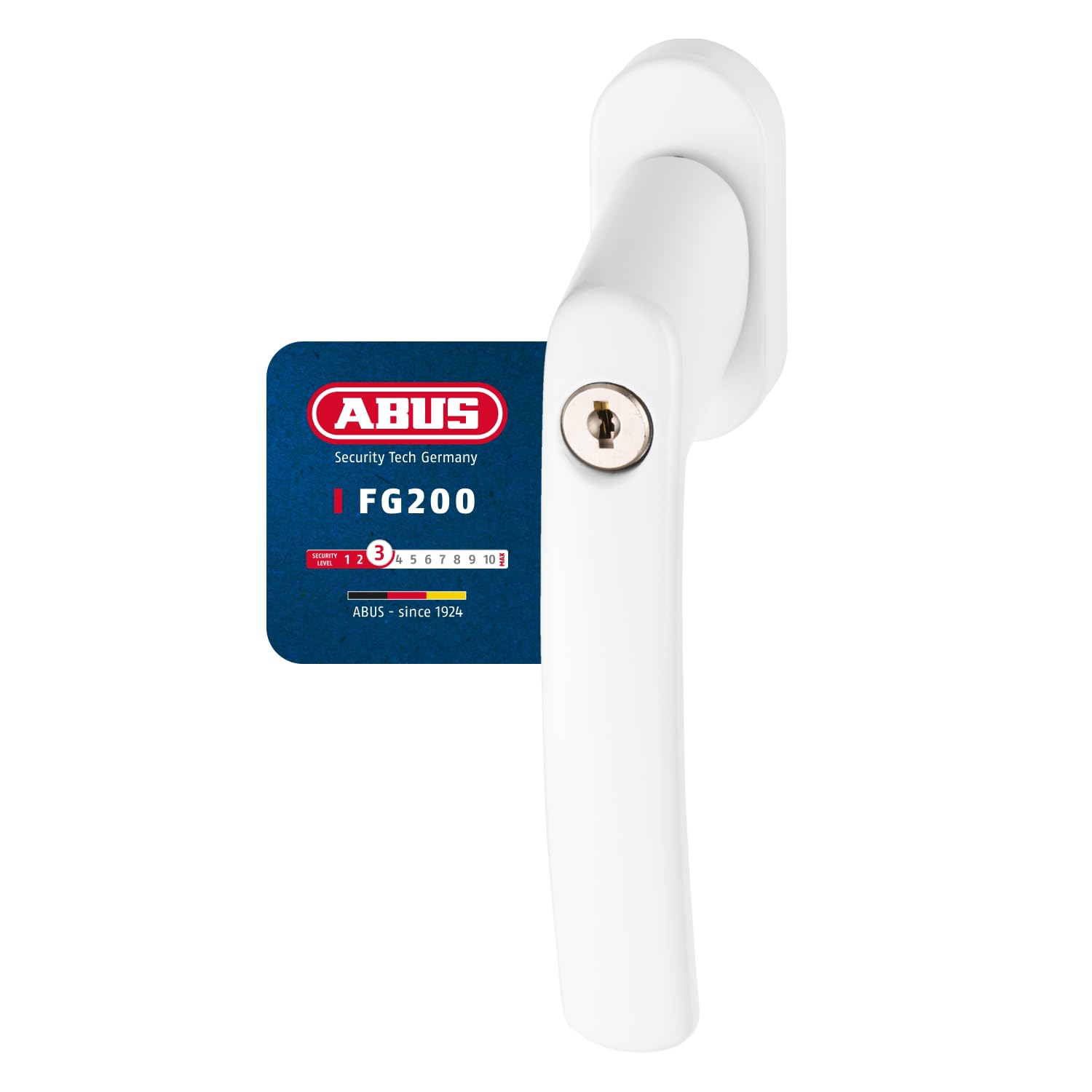 ABUS FG200 AB208 Abschliessgriff – 10er Set Weiss gleichschliessend. Weißer Fenstergriff erhöht Einbruchschutz.