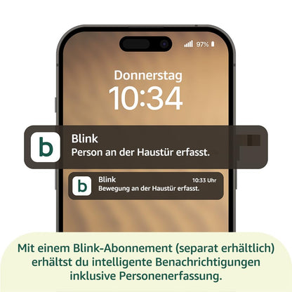 Blink Videotürklingel mit Sync-Basismodul, HD-Video, schwarz