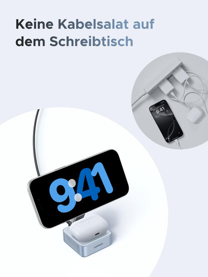 UGREEN MagFlow 2-in-1 MagSafe Qi2 Ladegerät 25W