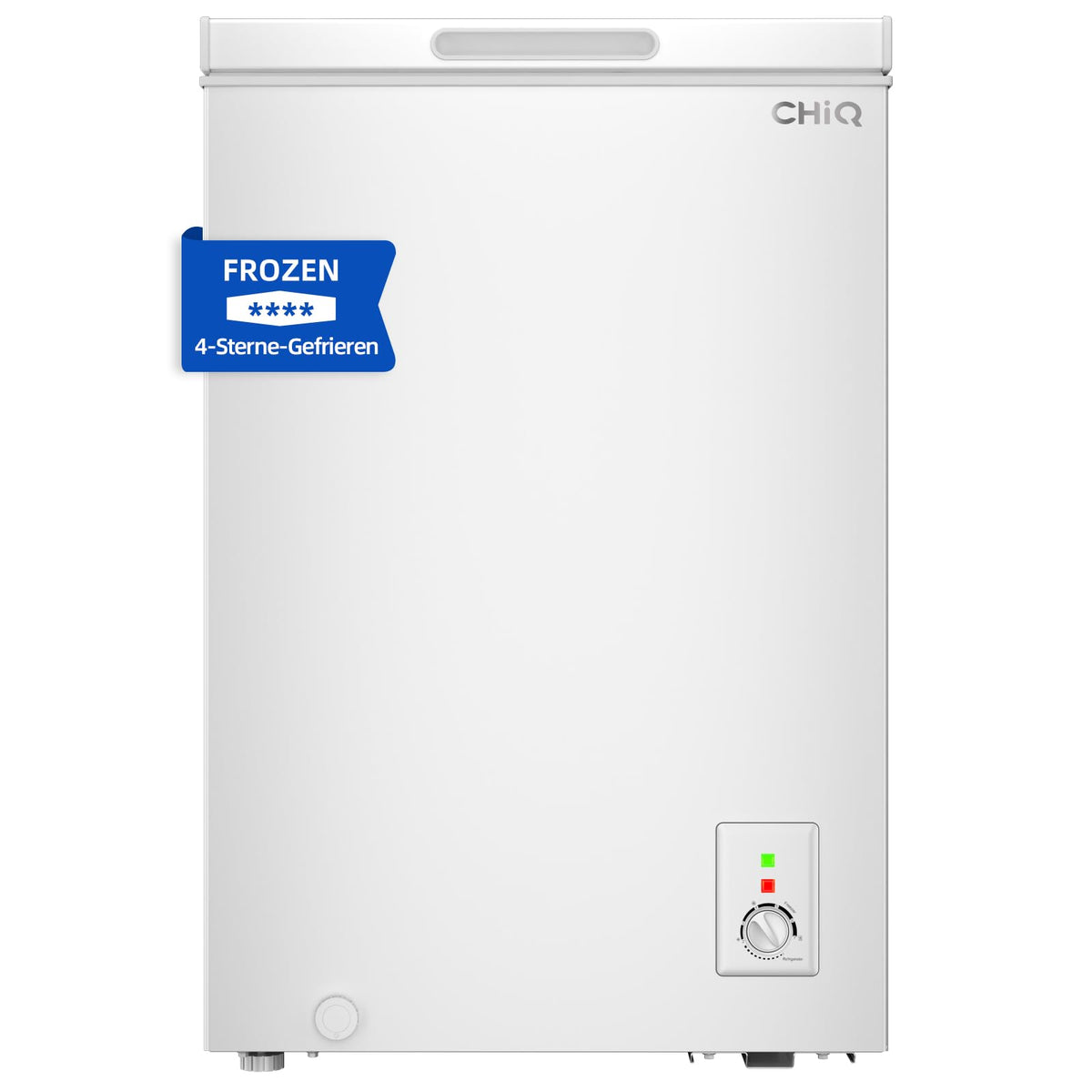 CHiQ Gefriertruhe FCF98DE, 99 L, 4-Sterne-Gefrieren, weiss, freistehende Truhenform mit Hubtür