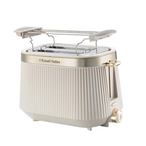 Russell Hobbs Brontë Stone 2-Scheiben-Toaster - 26761-56: Steinfarbener 2-Schlitz-Toaster zum Toasten von Brotscheiben.