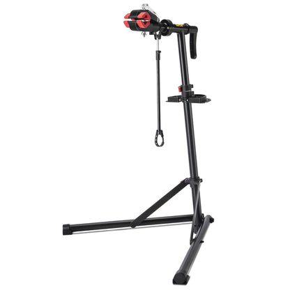 CXWXC Fahrrad Reparaturständer Montageständer - Schwerlast Schwarz. Schwarzer Ständer mit Klemmvorrichtung fixiert Räder zur Reparatur.