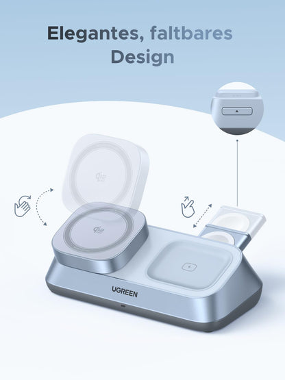 UGREEN MagFlow 3-in-1 Magnetic Wireless Ladeständer 25W Qi2