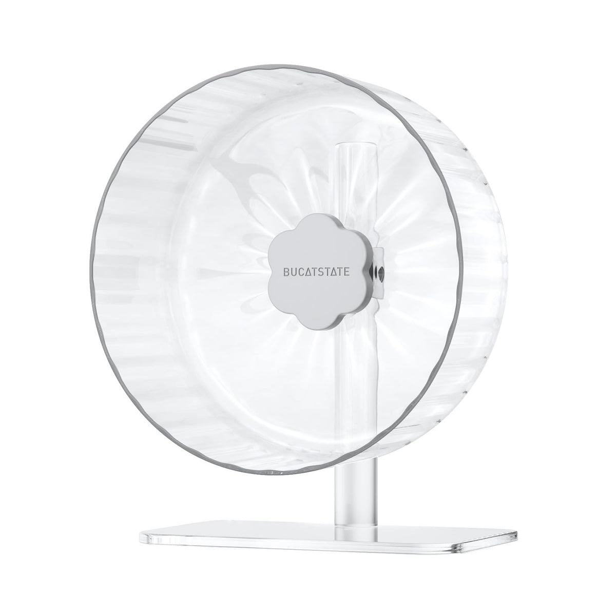 BUCATSTATE Hamsterrad 26 cm – leises Acryl-Laufrad, transparent