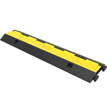 VEVOR Kabelbrücke Gummi-PVC 2-Kanal – Schwarz-Gelb