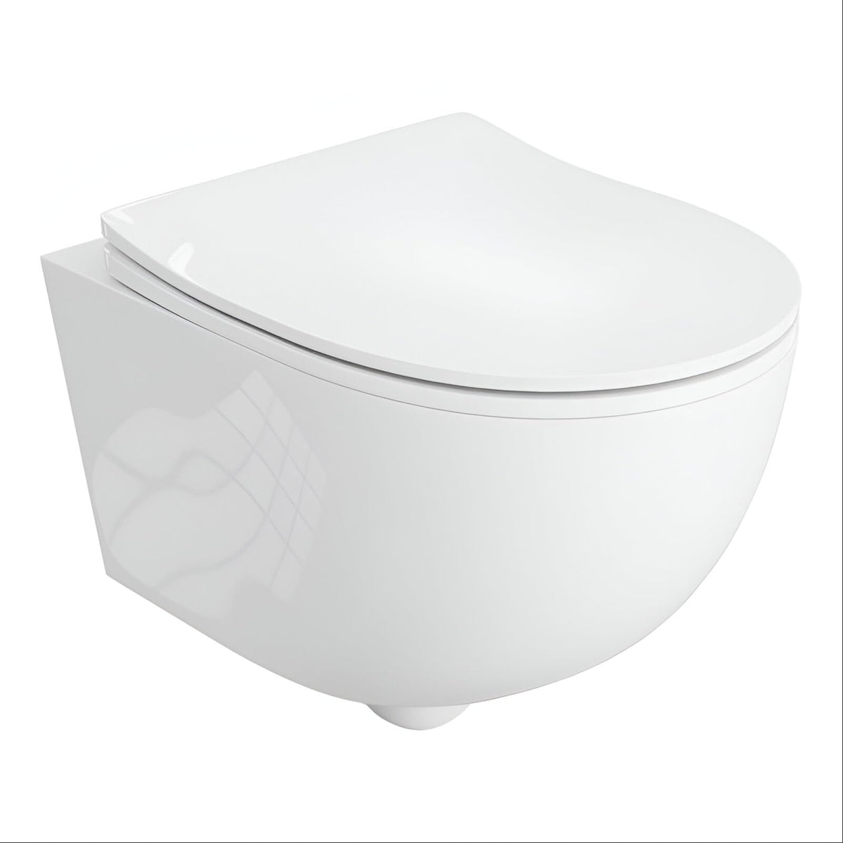 LAVITA Brava Wand-WC spülrandlos – WC-Sitz Absenkautomatik, Weiss glanz. Hygienisches WC für Bäder.
