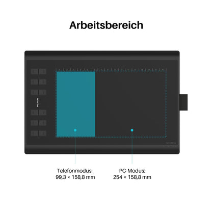 HUION Inspiroy H1060P Grafiktablett mit batterielosem Eingabestift
