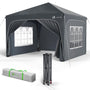 VOUNOT Pavillon 3x3m Pop Up Faltpavillon – Grau, mit Seitenteilen. Quadratischer Pop Up Pavillon in Grau. Bietet schnellen Sonnen- und Regenschutz für Outdoor-Veranstaltungen.