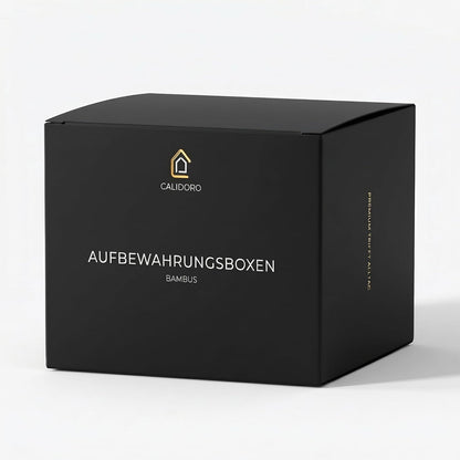 CALIDORO Kartoffel Aufbewahrungsbox 3er Set aus Bambus mit Deckel