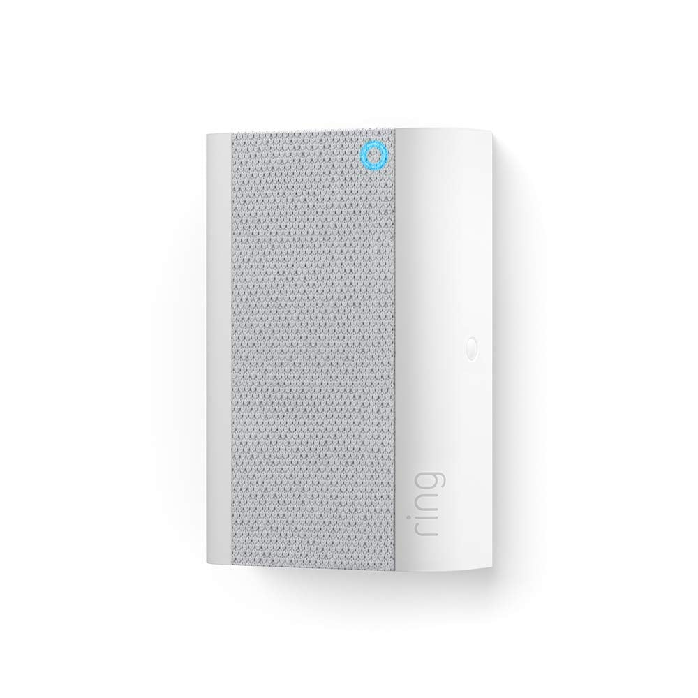 Ring Chime Pro Smart Home WLAN-Glocke & Verstärker - Weiss. Kompaktes, weißes Gerät; dient als WLAN-Glocke & Verstärker für Smart Home Türsprechanlagen.