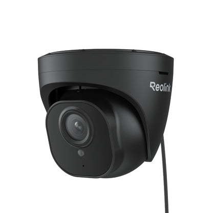 Reolink 4K PoE Smarte IP Kamera Outdoor - Schwarz. Schwarzes, kompaktes, wetterfestes Gehäuse. Zur 4K-Videoüberwachung im Außenbereich via PoE.