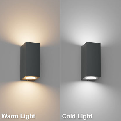 Klighten Wandleuchte Aussen HW601, Anthrazit, IP65, Up Down, 2 Stück