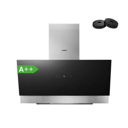 Comfee Dunstabzugshaube ANGJ72B-90PRO-EU 90 cm Kopffrei Wandhaube mit Touchscreen und LED-Beleuchtung