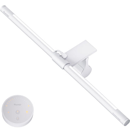 Quntis Monitor Lampe Curved – Weiss, Hintergrundbeleuchtung. Gekrümmte, weiße Lichtleiste für blendfreie Arbeitsplatzbeleuchtung & Ambiente-Hintergrundlicht am Monitor.