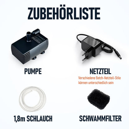 MSKOTOAS Mini-Tauchpumpe JN206, automatisch, 280 l/h, 2,5 m Förderhöhe