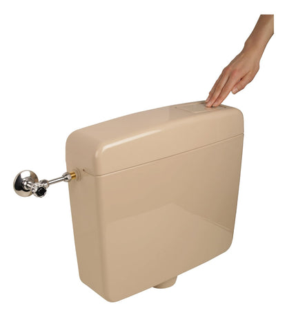 Calmwaters Aufputz-Spülkasten Beige, 6-9 Liter, Start-Stopp-Taste