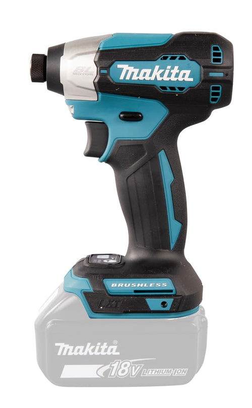 Makita DTD157Z Schlagschrauber 18V – Ohne Akku, Ladegerät: Blauer, pistolenförmiger Schlagschrauber für hohes Drehmoment.