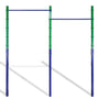 ZERRO Reckstange Outdoor doppelte Turnstange - grün-blau. Grün-blaue Doppel-Reckstange für Outdoor-Gymnastik und Fitness.