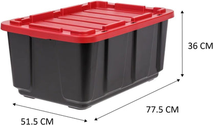 Iris Ohyama UTB-27 Wasserdichte Aufbewahrungsbox - 3er-Set 100L Schwarz