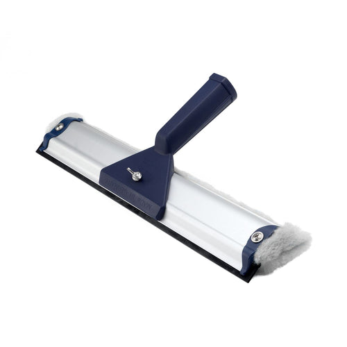 Ha-Ra Fensterwischer Standard – All-In-One Abzieher 32cm. Blauer Abzieher mit Gummilippe. Entfernt Wasser schlierenfrei von Glasflächen.