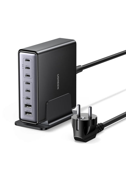 UGREEN USB C Ladegerät 200W GaN 8-Port Desktop Ladestation mit 6 USB-C- und 2 USB-A-Anschlüssen