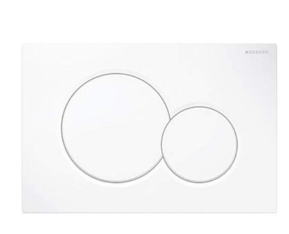 Geberit Betätigungsplatte Sigma01 weiss für UP-Spülkasten 115.770.11.5, Kunststoff, hochglanz-verchromte Designringe