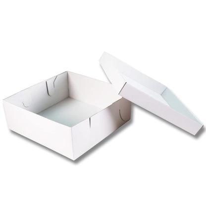 Europack24 Tortenkartons 32x32x12 cm, 50 Stück, 2-teilig aus Pappe