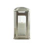 designgrab AEL5 Venezia Edelstahl-Grablampe - Silber. Silberne Edelstahl-Grablampe zur Beleuchtung von Grabstätten mit Kerzen.
