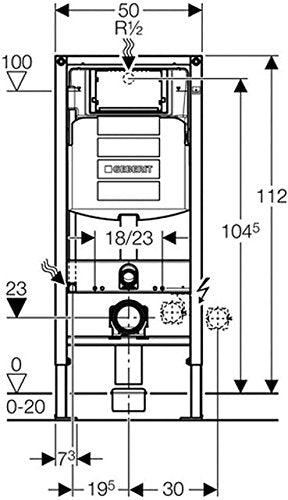 Geberit Duofix Vorwandelement für Wand-WC - 111300005