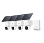 eufy eufyCam Solar Überwachungskamera aussen, 4er-Pack mit Homebase, abnehmbares Solarpanel