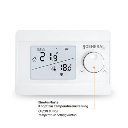 Mi 250S RF Funk-Thermostat Raumregler Set - Fussbodenheizung