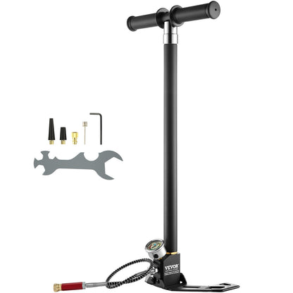 VEVOR PCP-Handpumpe Luftgewehrfüllpumpe - 4-stufig. Robuste 4-Stufen-Pumpe erzeugt Hochdruckluft für PCP-Luftgewehre.