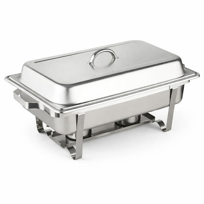 Morleos Chafing Dish Edelstahl Speisewärmer GN 1/1 9 Liter