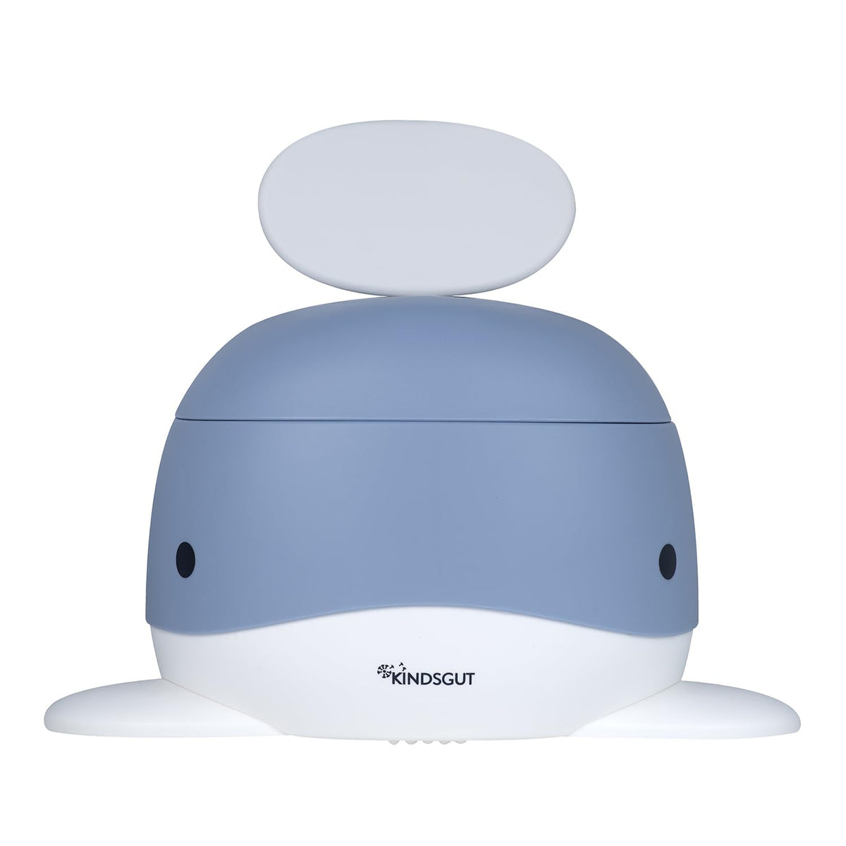 Kindsgut Kinder-Töpfchen mit Rückenlehne, Wal-Design, Taubenblau – ergonomischer Babytopf mit herausnehmbarem Einsatz