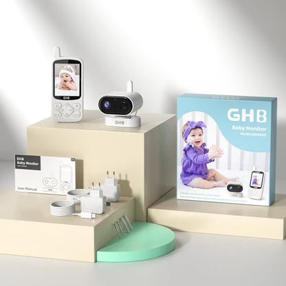 GHB Babyphone mit Kamera ABM800-EU, 720P HD, VOX, Nachtsicht