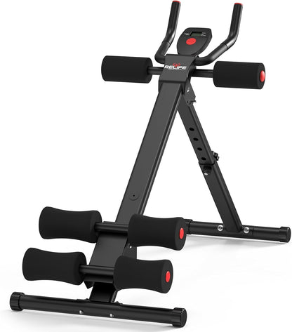 RELIFE REBUILD YOUR LIFE Bauchmuskel Trainer – Klappbar. Stabiles, klappbares Trainingsgerät für Crunches und gezieltes Bauchmuskeltraining.