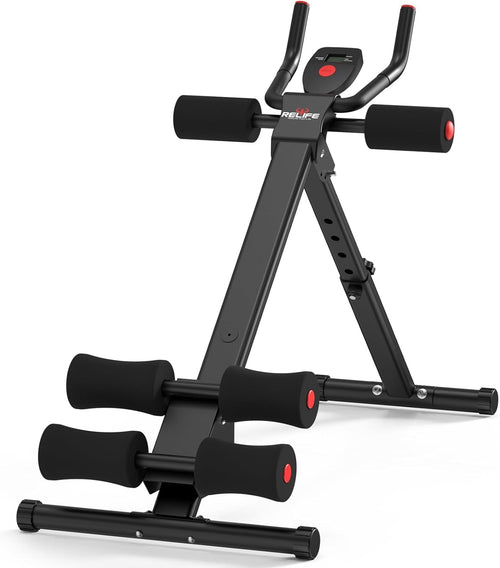 RELIFE REBUILD YOUR LIFE Bauchmuskel Trainer – Klappbar. Stabiles, klappbares Trainingsgerät für Crunches und gezieltes Bauchmuskeltraining.